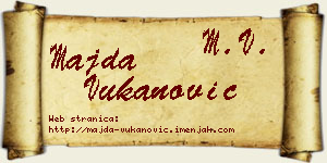 Majda Vukanović vizit kartica